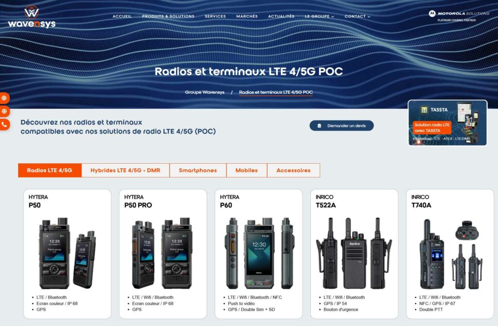 Radios et terminaux LTE 4 5G POC Groupe Wavensys [www.wavensys Radios et terminaux LTE 4 5G POC Groupe Wavensys [www.wavensys